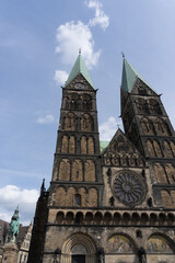 Fototapeta na wymiar Bremen, Germany - August 16, 2019: old gothic church 