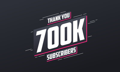 Obraz premium Thank you 700000 subscribers 700k subscribers celebration.
