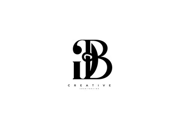 Simple letter GB monogram stylish type design logo