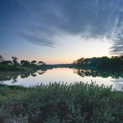 sunset over the lake, Ganzenhoek Wassenaar, The Netherlands