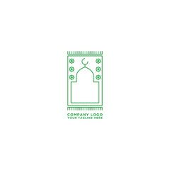 logo design, prayer mat - Vector