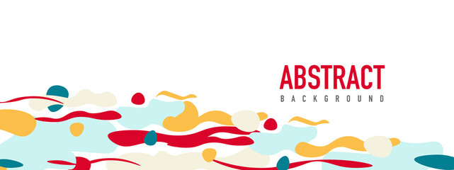 Trendy liquid style shapes abstract design, dynamic vector background for placards, brochures, posters, web landing pages, covers or banners