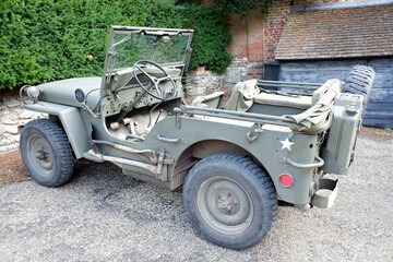 The Willys MB, United States Army Truck, commonly known as Jeep or jeep, used by Allied forces in...