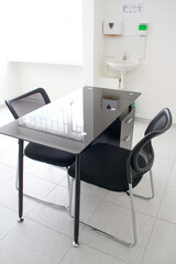 oficina con lava manos