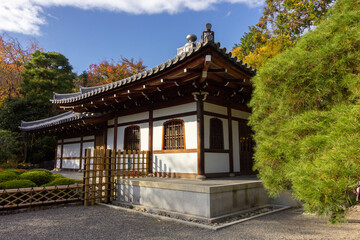 Ryoan-ji temple and surrounding gardens in Kyoto (Japan)