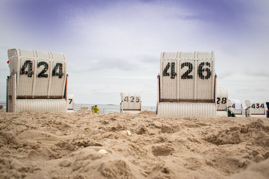 Beach in Germany by ebbe stormy and sunny 