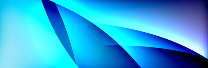 Fluid gradient neon color waves, vector abstract background