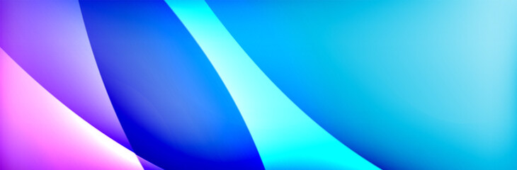 Fluid gradient neon color waves, vector abstract background