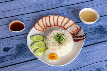 Thai Food Mixes of Rice Dishes and Noodles 