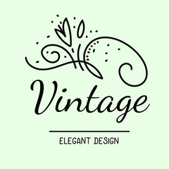 Vector beautiful illustration of spring floral decoration with tulip and inscription on light color background.