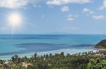 top view sea surf background