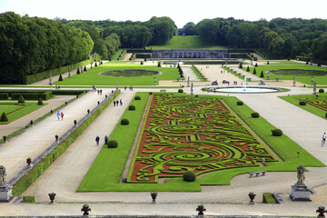 France Chateau de Walleville garden flowerbed
