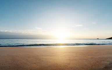 Obraz premium sunset on Seychelles beach, Mahe island