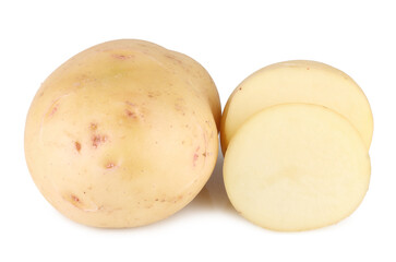 Potatoes isolated on white background