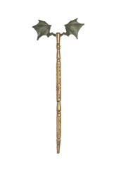 magic witch staff isolated on white background