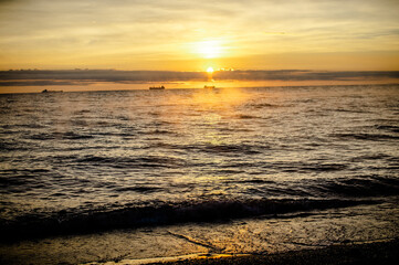 Lake Huron Sunrise with Fog