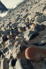 stones in sand