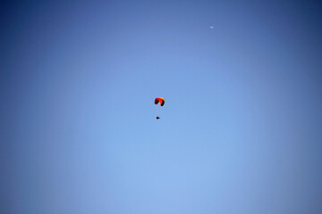 parachute in the sky