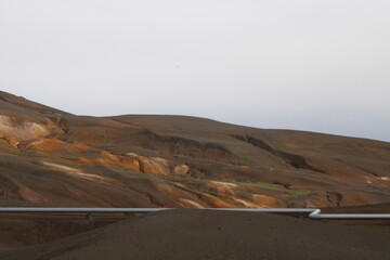 Krafla geothermal area in Northern Iceland close to lake Myvatn 