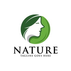 Leaf nature eco green logo concept icon vector template.