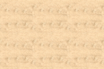Beige Woolen Thread. Vintage Knitting Texture. 