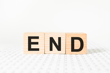 words on wooden cubes, white background. business concept