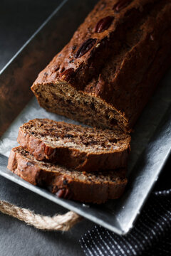 Banana Bread With Pecans And Chocolate Chips
