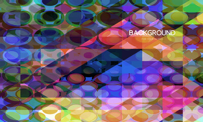 Colorful abstract background with geometric composition. For use in all types of design work. Vector illustration.
