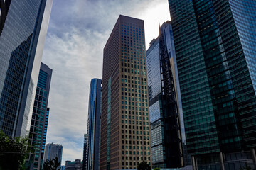 city skyscrapers. modern Tokyo View. Ginza