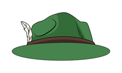 tyrolean hat germany isolated icon