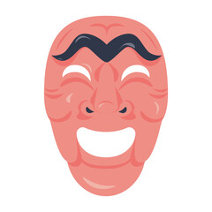 Isolated mask asia places tourist famous icon- Vector
