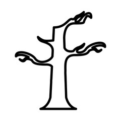 Isolated bare tree silhouette vector design