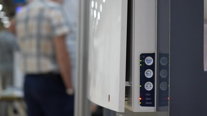 Close up of ventilation system control panel 