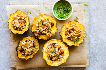 Vegetarian Stuffed Acorn Squash