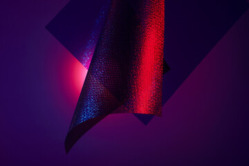 Abstract Dreamy Concept Image with Mesh Fabric