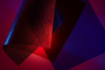 Abstract Dreamy Concept Image with Mesh Fabric