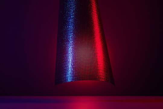 Abstract Concept Image with Floating Mesh Fabric