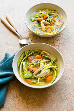 Zucchini Noodle Chicken Soup