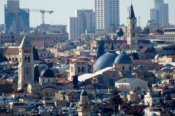 Jerusalem, view of the Holy Sepulchre From the mount of olives