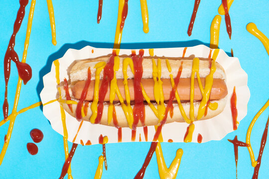 Hot Dog with Mustard and Ketchup