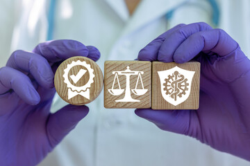 Pharmacy Compliance Medical Standards Quality Assurance Control Concept.