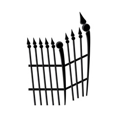 cemetery gate metal isolated icon