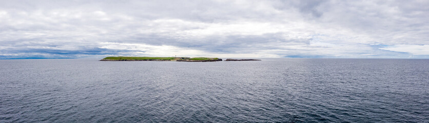 Aerial view of Rathlin O'Birne island in County Donegal, Irleand.