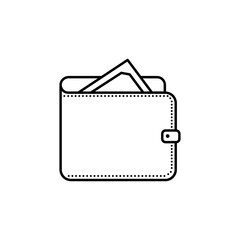 Wallet, purse, money vector icon