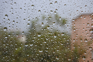 Gotas de lluvia en ventana