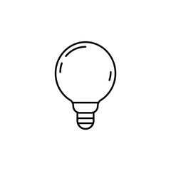 Lamp, bulb, light vector icon