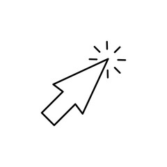 Arrow, cursor, click vector icon