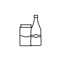 Bottle, water, drink vector icon