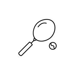 Racket, tennis, ball vector icon