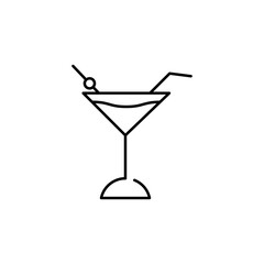 Cocktail, martini, alcohol, drink vector icon